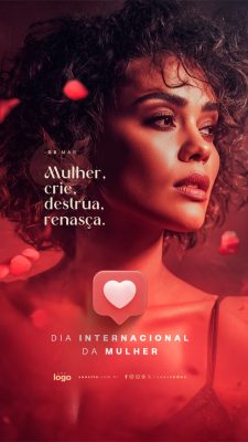 Story Dia Internacional da Mulher 08 de Março PSD Editável