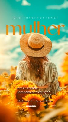Story Dia Internacional da Mulher 8 de Março PSD Editável