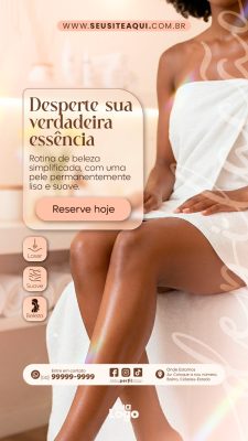 Story Serviços de Beleza Desperte sua Verdadeira Essência Instagram Story PSD Editável