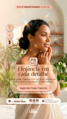 Story Beleza e Cuidado Anuncie sua Clínica Agende seu Horário PSD Editável