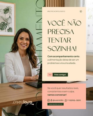 Nutrição Inteligente Você Não Precisa Tentar Sozinha PSD Editável