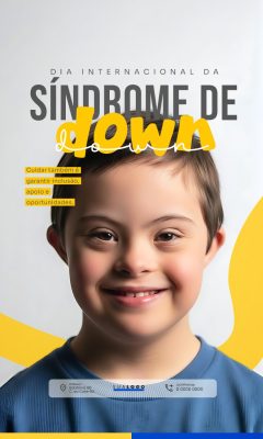 Síndrome de Down Dia Internacional Inclusão e Oportunidades PSD Editável
