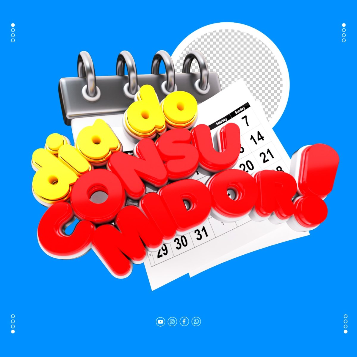 SELO 3D DIA DO CONSUMIDOR PARA COMPOSIÇÃO