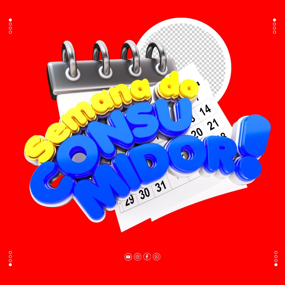 SELO 3D SEMANA DO CONSUMIDOR PARA COMPOSIÇÃO