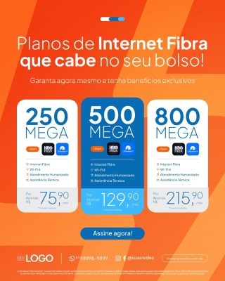 Planos de Internet Fibra que Cabe no seu Bolso Oferta PSD Editável