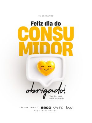 Dia do Consumidor 15 de Março Feliz Dia Obrigado Inspiração PSD Editável