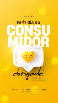 Dia do Consumidor 15 de Março Feliz Dia Obrigado PSD Editável