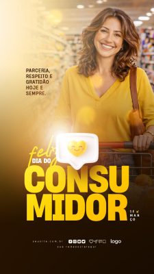 Dia do Consumidor Parceria Respeito Gratidão 15 de Março PSD Editável