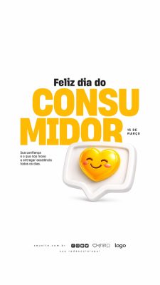 Dia do Consumidor 15 de Março Sua Confiança Poster PSD Editável