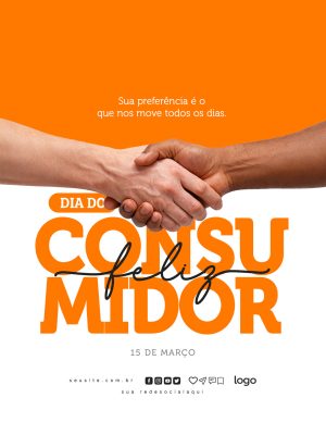 Dia do Consumidor Sua Preferência Nos Move Template PSD Editável