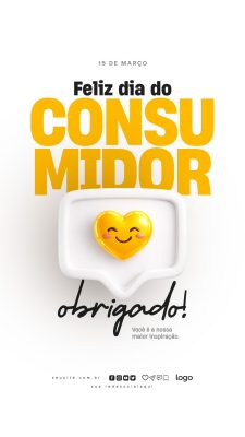 Dia do Consumidor 15 de Março Feliz Dia Obrigado PSD Editável