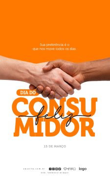 Dia do Consumidor Feliz 15 de Março e Preferência Cliente PSD Editável