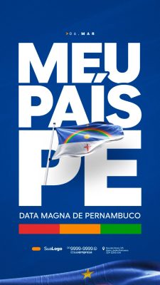 Pernambuco Meu País PE Data Magna Celebração PSD Editável