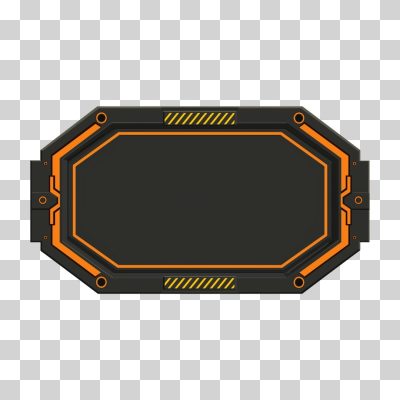 Moldura Horizontal Hexagonal Futurista para Texto PNG Transparente