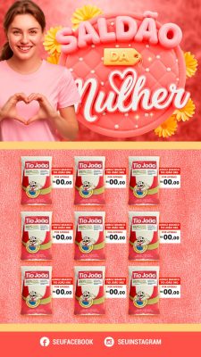 Saldão da Mulher Descontos Imperdíveis PSD Editável