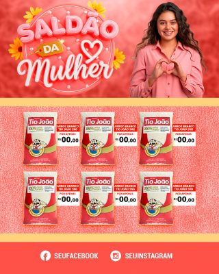 Saldão da Mulher Oferta de Produtos Supermercado PSD Editável