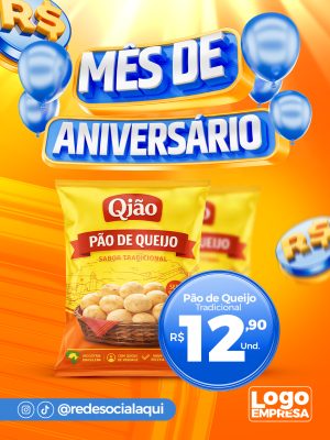 Feed Ofertas Mês de Aniversário PSD Editável