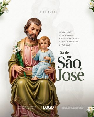 São José 19 de Março Homenagem ao Pai Adotivo de Jesus PSD Editável