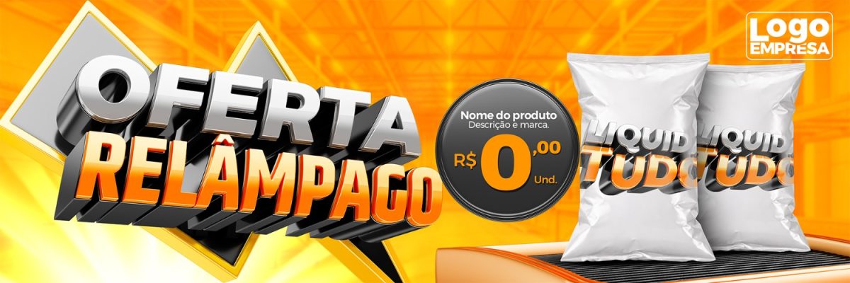 Banner de Ofertas Promoção Liquida Tudo PSD Editável