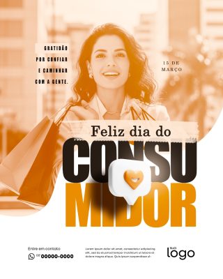Dia do Consumidor 15 de Março Gratidão PSD Editável