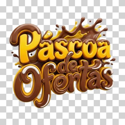 Selo 3D Páscoa de Ofertas PNG Transparente