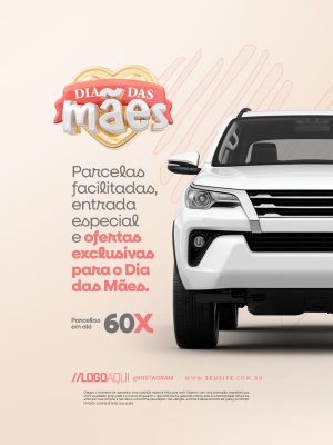 Dia das Mães Ofertas Exclusivas e Parcelas Facilitadas em 60X PSD Editável