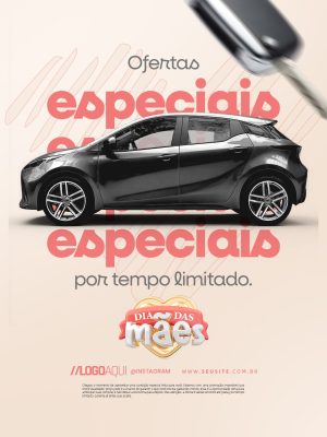 Ofertas Especiais Dia das Mães por Tempo Limitado PSD Editável