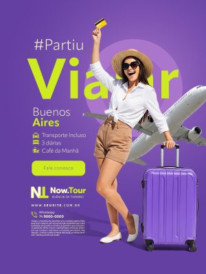 Partiu Viajar Buenos Aires Agência de Turismo PSD Editável