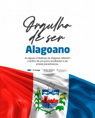 Alagoas Orgulho de Ser Alagoano Design Regional PSD Editável