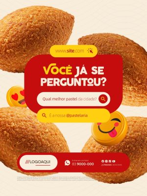 Pastelaria Voce Já Se Perguntou Qual o Melhor Pastel da Cidade PSD Editável