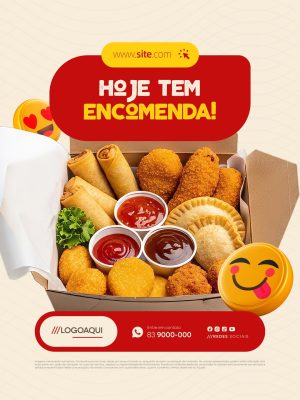 Pastelaria Hoje Tem Encomenda PSD Editável