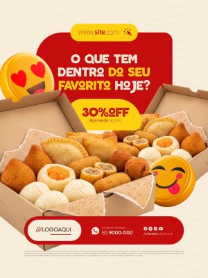 O Que Tem Dentro do Seu Favorito Hoje 30% OFF PSD Editável
