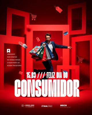 Dia do Consumidor 15.03 Feliz Dia do Consumidor PSD Editável