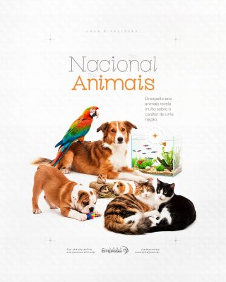 Nacional Animais Amor e Proteção Petshop Completo PSD Editável