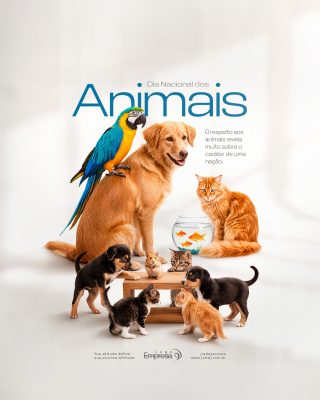 Dia Nacional dos Animais Respeito aos Pets Criação de Arte PSD Editável