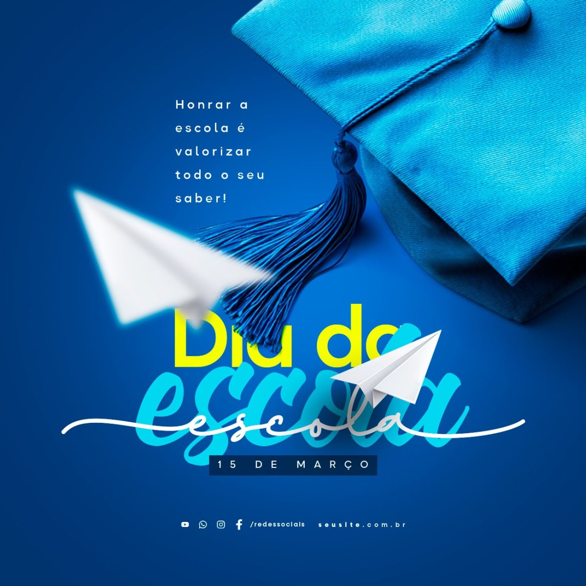 Dia da Escola 15 de Março Honrar a escola PSD Editável