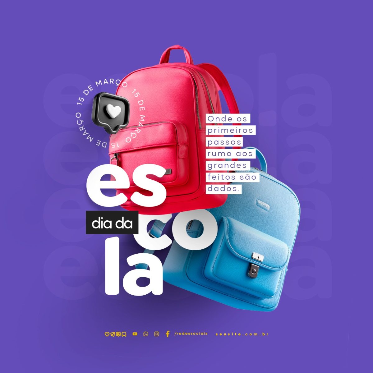 Dia da Escola 15 de Março PSD Editável