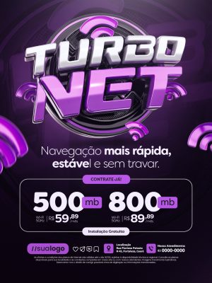Turbo Net Provedor Navegue Mais Rápido Contrate Já PSD Editável