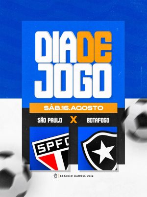 Dia de Jogo Torneio de Futebol Agosto Post Esportivo PSD Editável