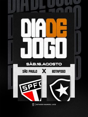 Dia de Jogo Template Futebol Moderno Sábado 16 Agosto PSD Editável