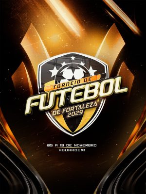 Torneio de Futebol Campeonato Banner Moderno PSD Editável