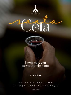 Santa Ceia Fazei isto em Memória de Mim Template Igreja PSD Editável