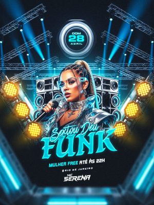 Flyer Sextou Deu Funk Feed Social Media PSD Editáve