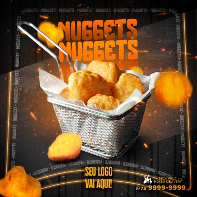 Nuggets Deliciosos Sabor Perfeito Peça Já Nossos Nuggets PSD Editável
