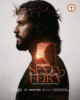 Sexta-Feira Santa A Prova Viva de Um Amor Imenso PSD Editável