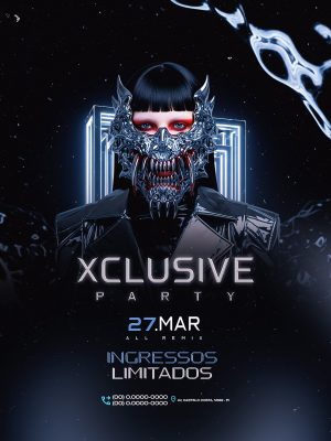 Flyer Próximos Shows Festa Xclusive Party 27 Mar PSD Editável