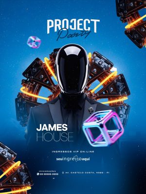 Flyer Próximos Shows Festa Project Party PSD Editável