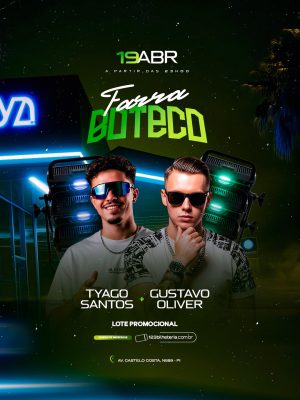 Flyer Próximos Shows Festa Farra Boteco PSD Editável