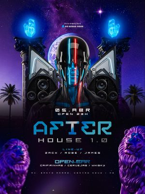 Flyer Próximos Shows Festa After House PSD Editável