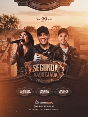 Vaquejada Sertanejo Pro Festa Rodeio Rural Evento PSD Editável
